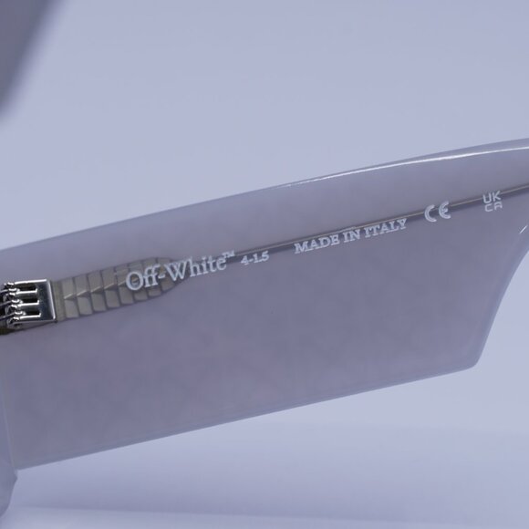 Off-White OERI140 TROY 0945 Sunglasses Grey Rectangle Frame, Blue Lenses - Picture 6 of 9